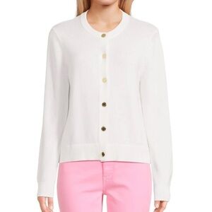 NWT Lilly Pulitzer Amalia White Button-Up Cardigan Sz XL